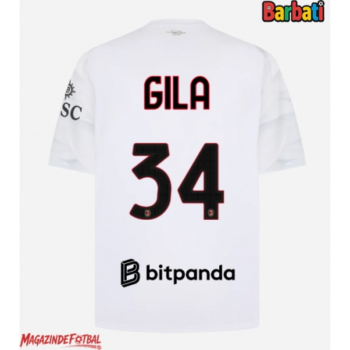 AC Milan Mario Gila #34 Tricou Fotbal Replică 2026-27 Barbati Deplasare AC Milan Mario Gila #34 Tricou Fotbal Replică 2026-27 Barbati Deplasare